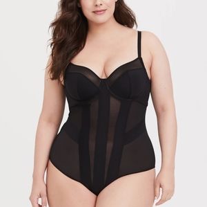 Torrid Black Strappy Bodysuit